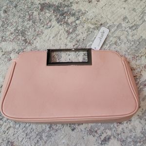 NWT Pink Clutch with silver Handle